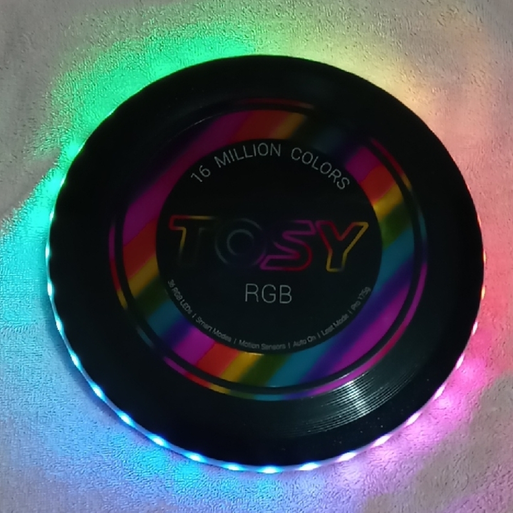 Tosy 16 Million Colors Black and Red LED Flying Disc Toy